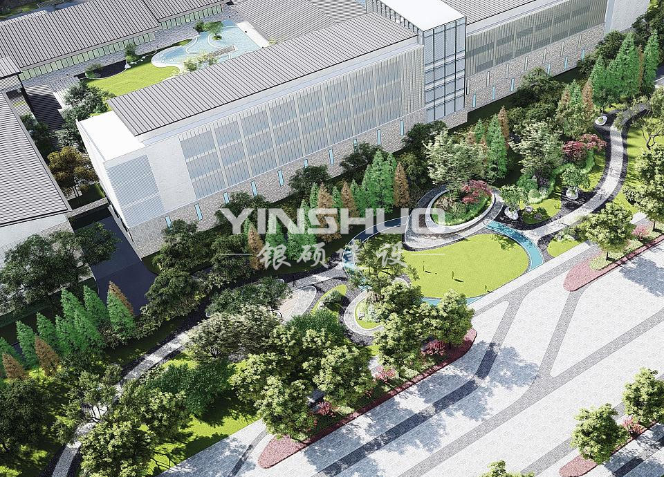  線(xiàn)性景觀(guān)，市政綠化帶景觀(guān)設(shè)計(jì)效果圖